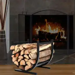 ヨーロピアンスタイルのミニマリスト錬鉄製黒薪収納ラック暖炉ツール薪ラック新しいフロアホーム