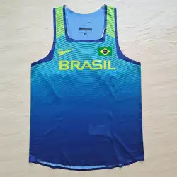 シームレスウェルトブラジル陸上競技マラソン長距離ランニングスポーツウェアスプリットトラックとフィールドスーツを注文することができますロゴ