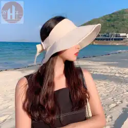 旅行用品Daquan帽子2021ホットスタイル女性h夏空のトップサンハット日焼け止め大きなつばが顔を覆う