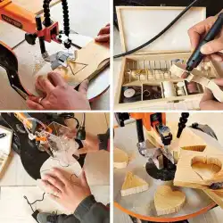 電気プルフラワーソージグソーデスクトップワイヤーソーマシンワイヤーソースピードコントロールカッティングマシンテーブルソー刻まれた木の職人技
