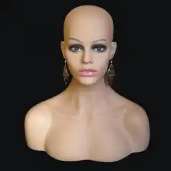 本物のヘッドモデルプロップモデルスカーフシルクスカーフダミーヘッドモデル女性ウィッグブラケットハットディスプレイヨーロッパとアメリカのバストモデル