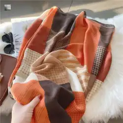 綿とリネンのスカーフ女性の秋と冬の新しい韓国版の文学的なヒットカラーワイルドシルクスカーフ日焼け止め薄いガーゼ暖かいショール