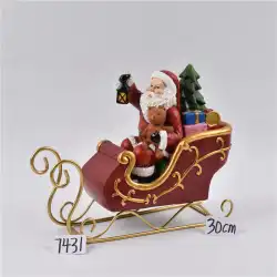 クリスマスデコレーションクリエイティブレジンそり老人木製兵士ローソク足シリーズデコレーションウィンドウシーンアレンジデコレーション