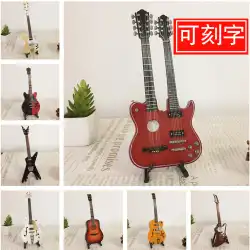 手作りの木製エレクトリックベースエレキギターモデル西洋楽器モデルオーナメントクリスマス誕生日プレゼントを刻印することができます