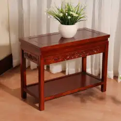 中華風無垢材サイドテーブルコーナーテーブルソファサイドテーブルリビングルーム小さなコーヒーテーブルシンプルな電話テーブル盆栽テーブル魚タンクラッククラシック