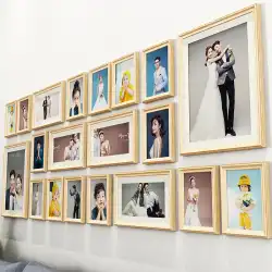 リビングルームの写真を洗って写真の壁の装飾を創造的な個性パンチのないフォトフレーム壁掛け壁の組み合わせ写真の壁のステッカー