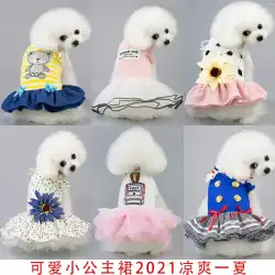 犬服サマードレススカートテディビションポメラニアン小型犬サマープリンセスドレスペット春夏薄片