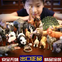 子供の固体シミュレーションサファリおもちゃモデル世界の森セットライオンタイガー象キリン