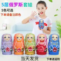 ロシアの入れ子人形のおもちゃ5層の新しい中国風の木製の女の子かわいい子供の教育的な創造的なギフトの装飾品