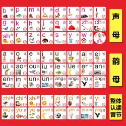 子供の拼音オーディオウォールチャート中国語学習アーティファクトのイニシャルと母音カード1年生のスペルアルファベットウォールステッカー