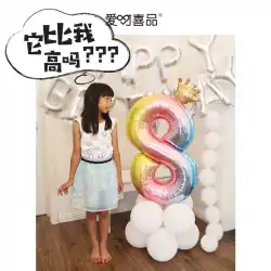 誕生日デコレーションシーンレイアウト1歳児女の子デジタルバルーンコラムバルーンプリンセスパーティー宴会赤ちゃん