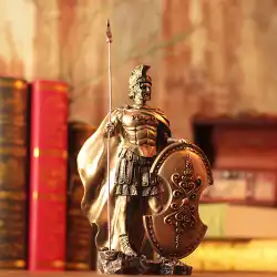 中世の戦士の鎧モデルレトロなローマの鎧の戦士創造的なバーの装飾ホームアクセサリーハンドコンパニオン