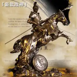中世の戦士の鎧の彫刻モデルレトロなローマの戦士の創造的なバーワインキャビネットの装飾騎士のテレビキャビネット
