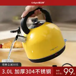 GeliGao電気ケトル304ステンレス鋼大容量家庭用高速ケトル自動電源オフケトル給湯器