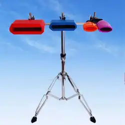 TUTNカウベルプラスチッククラッパー鳴子鈴木魚ブラケット小型演奏楽器アクセサリーセット収納袋