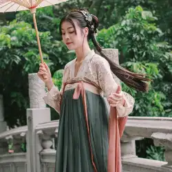 Hua Xiaoru / Zhuli Pavilion /ワンピースの伝統的な漢服6メートルの大きなスイングはレースの胸の長さのスカートを改善しました夏の女性が多い