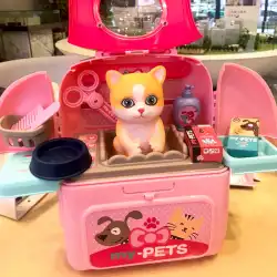 子供のペットのバックパックのおもちゃセットシミュレーション猫バッグ子犬男の子女の子赤ちゃんの誕生日プレゼント3-6歳5