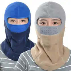 冬の寒いサイクリング暖かいオートバイの男性と女性が顔を覆う屋外フリースキャップバッテリー車防風防風帽子