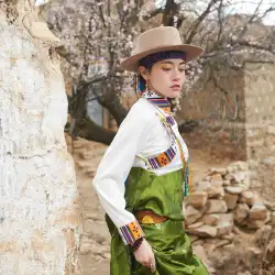 チベットチベットスタイルシャツチベット服女性プルトップ伝統的なチベットローブチベット服女性エスニックスタイル服