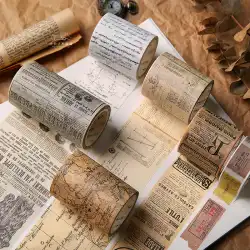 アンティークハンドアカウント素材の手紙と紙テープヨーロッパとアメリカのレトロな英語のテキストハンドアカウント装飾ステッカー新聞