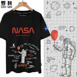 NASA合同NASA宇宙飛行士綿半袖Tシャツ男女半袖200g綿服