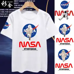NASA共同宇宙飛行士NASAinsカップル半袖Tシャツ男性と女性綿半袖服サマードレス