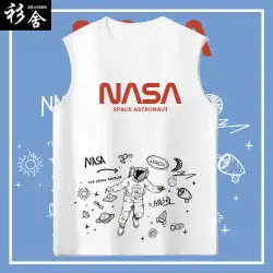 宇宙飛行士が宇宙に飛び立つNASA共同宇宙星間旅行ノースリーブTシャツメンズコットンベスト服