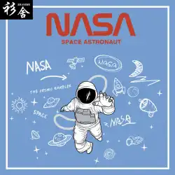 宇宙飛行士が宇宙に飛ぶNASA共同宇宙星間旅行半袖Tシャツ男性と女性綿の半袖服