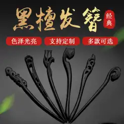 古代スタイルのヘアピン手彫りの黒檀のヘアピンステップシェイク中国スタイルのヘアピン漢服アクセサリーコイルヘアアクセサリー