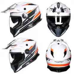 新しいデュアルレンズラリーオフロードヘルメットオートバイヘルメット男性プロレーシングオートバイフルヘルメット女性フルカバー4