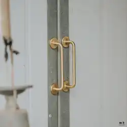アクシスイヤーオリジナルヴィンテージ真鍮手作り引き出しワードローブドアダブルホールハンドルノルディックファームリビングスモールハンドル