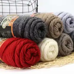 アルパカウールマハイミディアム厚手編み針糸ウール男子と女子のスカーフハットセーター糸ウールとニトリル混紡糸