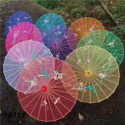 伝統的なクラフトダンス傘透明な油を塗った紙傘古典的なチャイナドレスキャットウォークステージ小道具写真ミニ傘