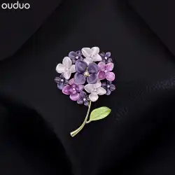 韓国のファッション新製品カラー手描きの小さな花のブローチ女性レトロかわいいピンバックルバッジツーリングスーツコサージュ