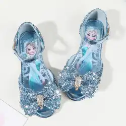 女の子のサンダル2021新しいファッションの赤ちゃんの王女の靴子供の夏の靴小さな女の子アイシャ冷凍靴