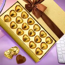 ガールフレンドの誕生日とバレンタインデーのギフトのための18の黄金の告白が入ったジンディピュアココアバターチョコレートギフトボックス