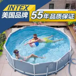 INTEXブラケットスイミングプールホーム子供用プール大きな屋外の厚い夏の屋外プール特大の折りたたみ式
