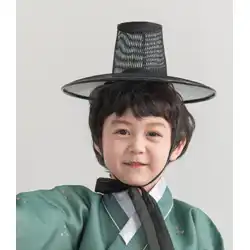 韓国は男性の子供の伝統的な古代のメッシュ帽子、衣装メッシュ帽子、黒い帽子の層を輸入しました