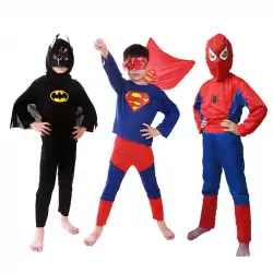 クリスマス子供用スパイダーマンバットマンスーパーマンマーベルコスチュームコスチュームマスクマントキッドセット