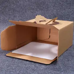 クラフト紙ケーキ包装箱68101214インチ厚さ単層二層ハンドヘルドバースデーケーキボックス