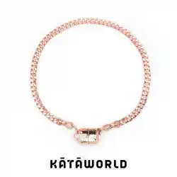 KataWorld混乱した金持ちの女性ローズゴールド男性用と女性用のパーソナライズされた鎖骨チェーンはネックレスをつなぎ合わせることができます