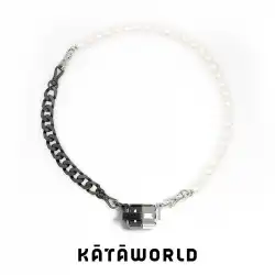 KataWorld[ICE同じスタイル]パンダ少し混乱した男性用と女性用のパーソナライズされた鎖骨チェーンをスプライスできるネックレス