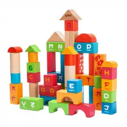 木製の遊び家族の森のアルファベットの知的ビルディングブロック木製の大きなバレル子供の早期教育教育啓発おもちゃ