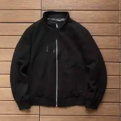 Weiweiの著名な小さなプリントストライプジッパーブラックジャケット迷惑