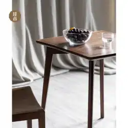 Zhiyin一緒にコーヒーテーブルスクエアテーブル無垢材シンプルな小さなアパート個性クリエイティブ2人ダイニングテーブルホーム小さなアパート