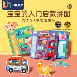 MideerMiluビッグブロックパズル子供の教育玩具車フラットマップ男の子と女の子の赤ちゃん幼児1-2-3歳