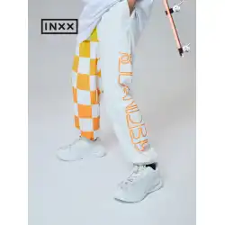 【INXX】STANDBYタイドブランド21夏新作チェック柄ルーズフットカジュアルウーブンパンツ