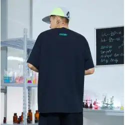 【INXX】STANDBYタイドブランド21夏新作大型プルアウト半袖黒レトロトレンドTシャツ