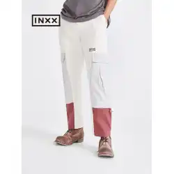 【INXX】バードヘッドシリーズタイドブランド春のショッピングモール、同じカップルのマルチポケット織りパンツXXA1230341