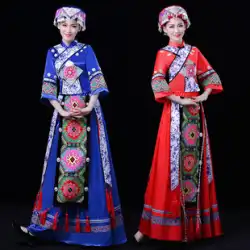 湘西トゥチャ族の衣装女性のミャオ族とイー族の衣装女性の衣装新しいロングダンスパフォーマンスの衣装